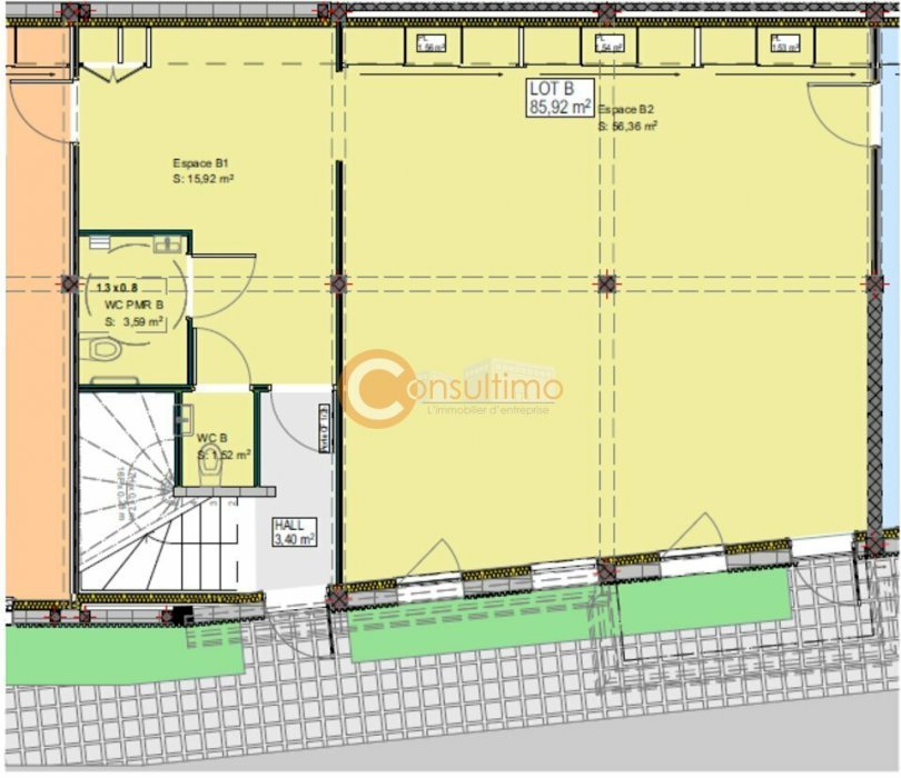 Bureau à louer 85 m² - Cenon